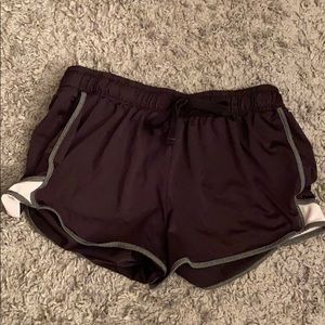 Juniors Black, gray, and white athletic shorts